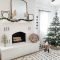 Marvelous Rustic Christmas Fireplace Mantel Decorating Ideas04