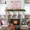Marvelous Rustic Christmas Fireplace Mantel Decorating Ideas12