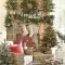 Marvelous Rustic Christmas Fireplace Mantel Decorating Ideas22