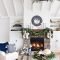 Marvelous Rustic Christmas Fireplace Mantel Decorating Ideas38