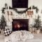 Marvelous Rustic Christmas Fireplace Mantel Decorating Ideas43
