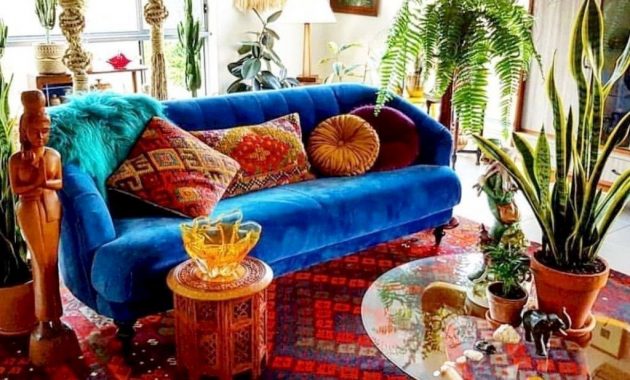 View of Abstract Flowers Pattern Non-Slip Non-Shedding Floor Mat, Classic ...