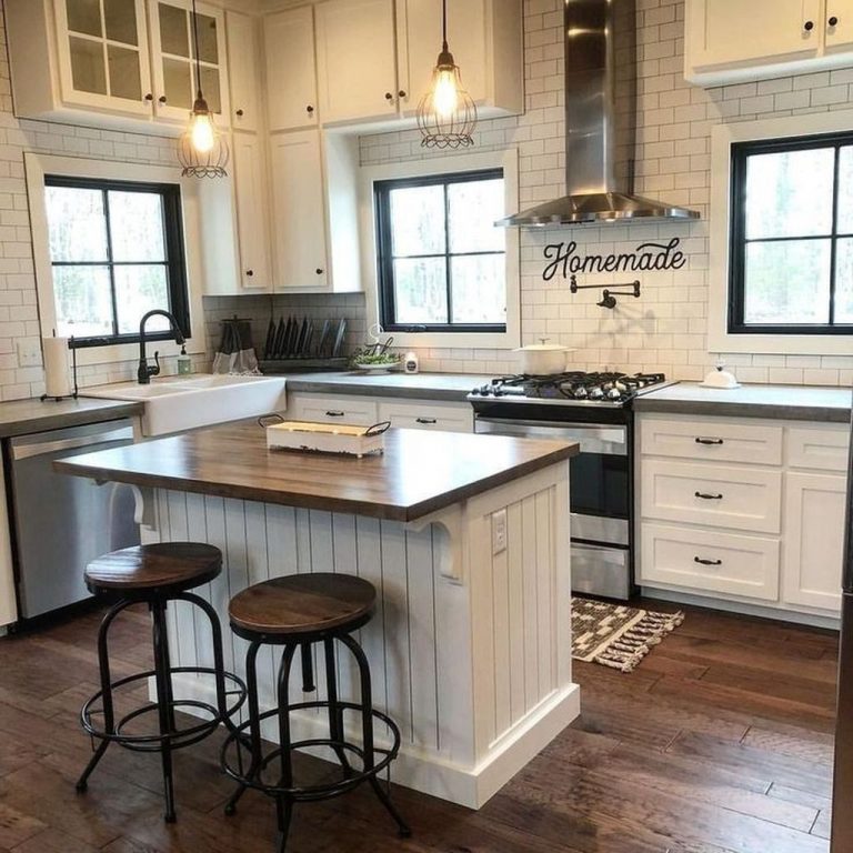 49 Pretty Farmhouse Kitchen Makeover Design Ideas On A Budget ??? BESTHOMISH