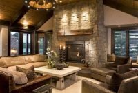 Warm Rustic Family Room Designs For The Winter41