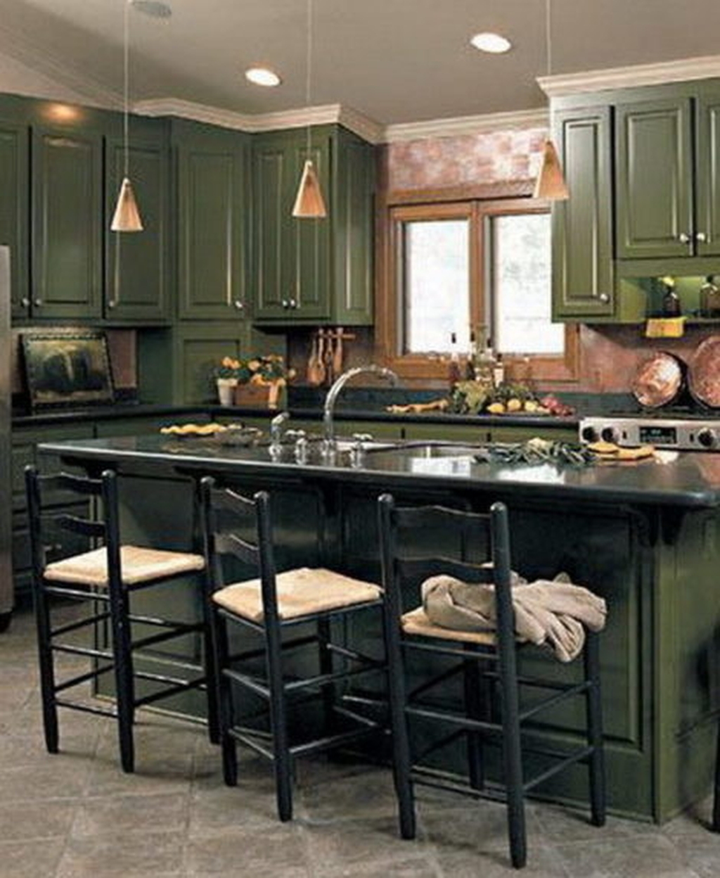 Beautiful And Cozy Green Kitchen Ideas18