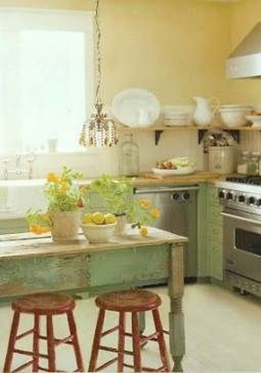 Beautiful And Cozy Green Kitchen Ideas22