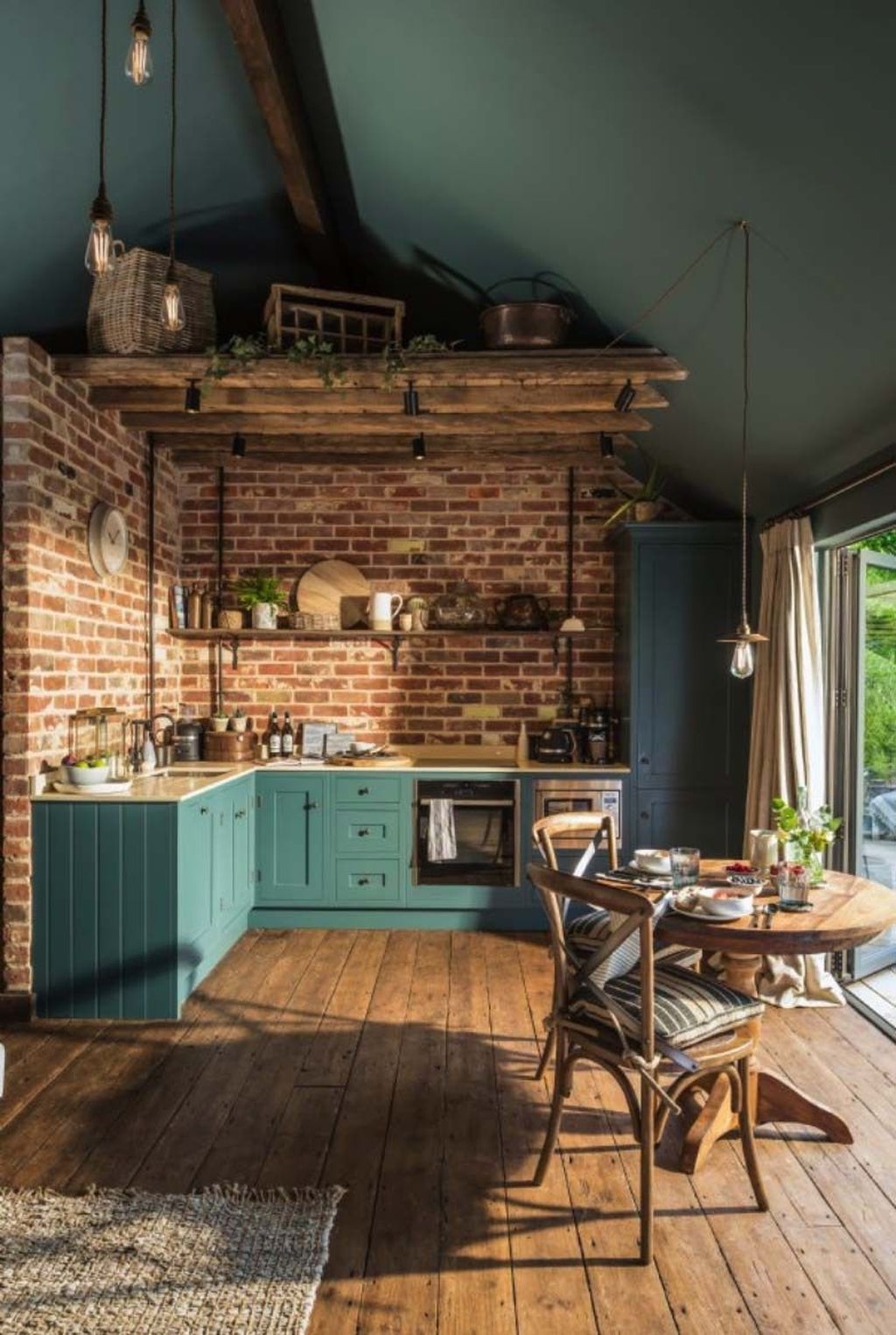 Beautiful And Cozy Green Kitchen Ideas34