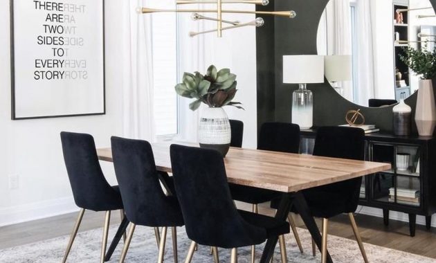 46 Luxurious Black And Gold Dining Room Ideas For Inspiration - BESTHOMISH