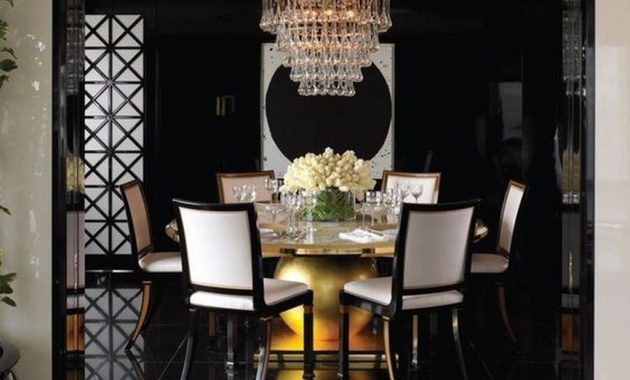46 Luxurious Black And Gold Dining Room Ideas For Inspiration - BESTHOMISH