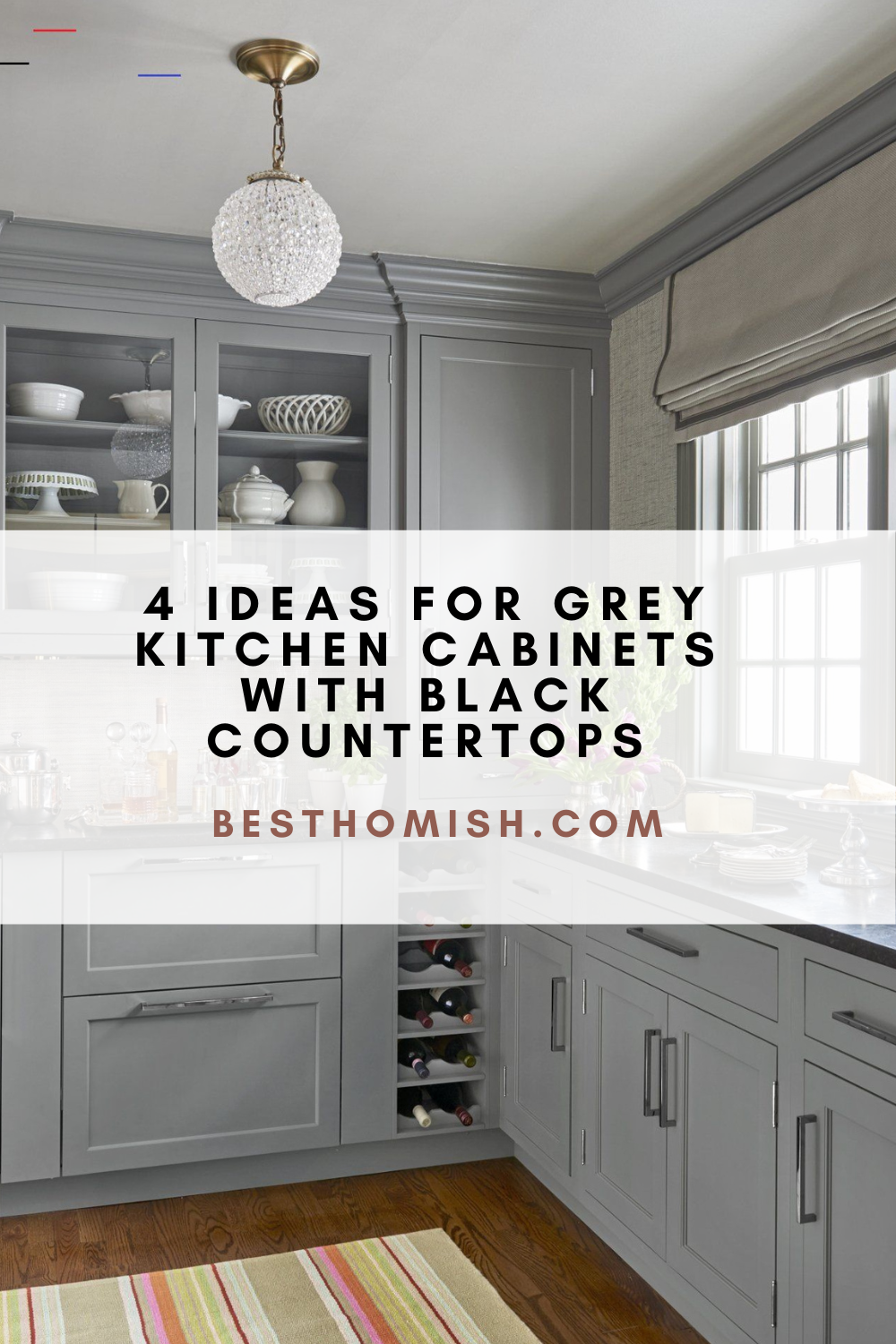 4 Ideas for Grey Kitchen Cabinets With Black Countertops